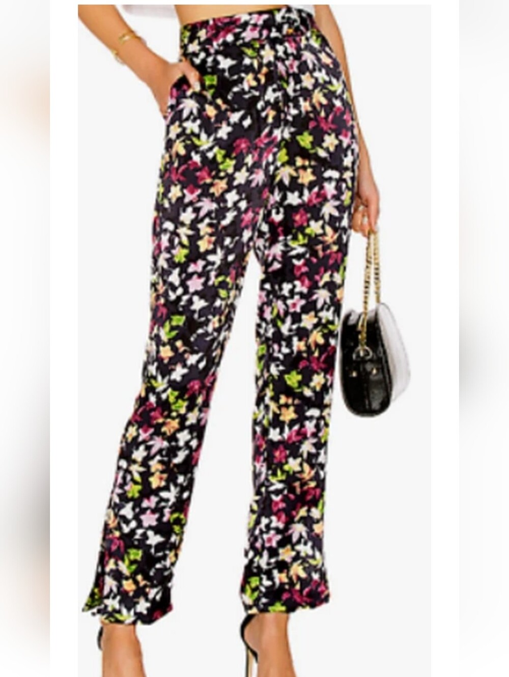 Equipment Florence Floral Print Silk Trousers Eclipse Multi Women's M $318